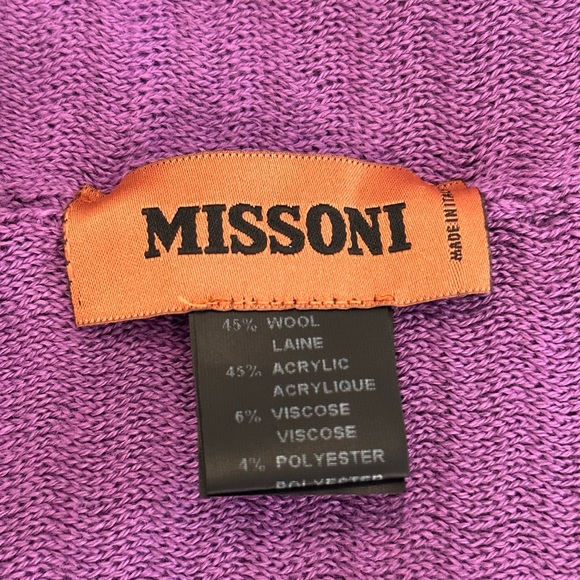 NWOT | Missoni | Purple Zigzag Hat & Scarf Set | One Size - Picture 15 of 16